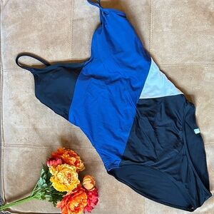Summersalt Blue and Black One-Piece Swimsuit